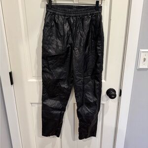 Skies Are Blue - Black Pleather Pants